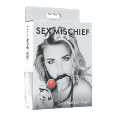Sex & Mischief Solid Ball Gag – Adjustable Rubber Ball with Vinyl Strap