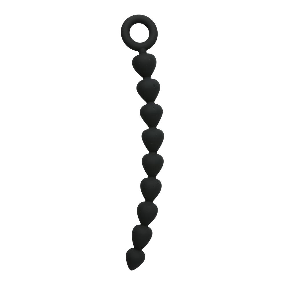 Silicone Anal Beads – Black – S&M