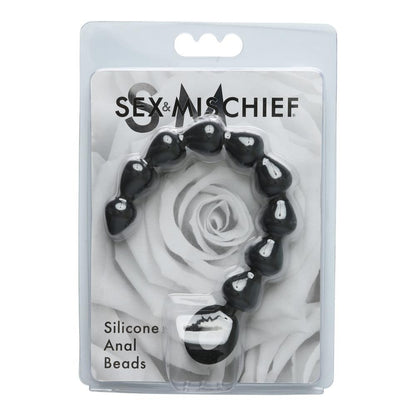Silicone Anal Beads – Black – S&M