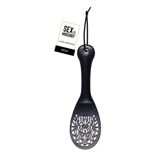 BDSM Lace Spanker – S&M Spanking Paddle with Lace Detail