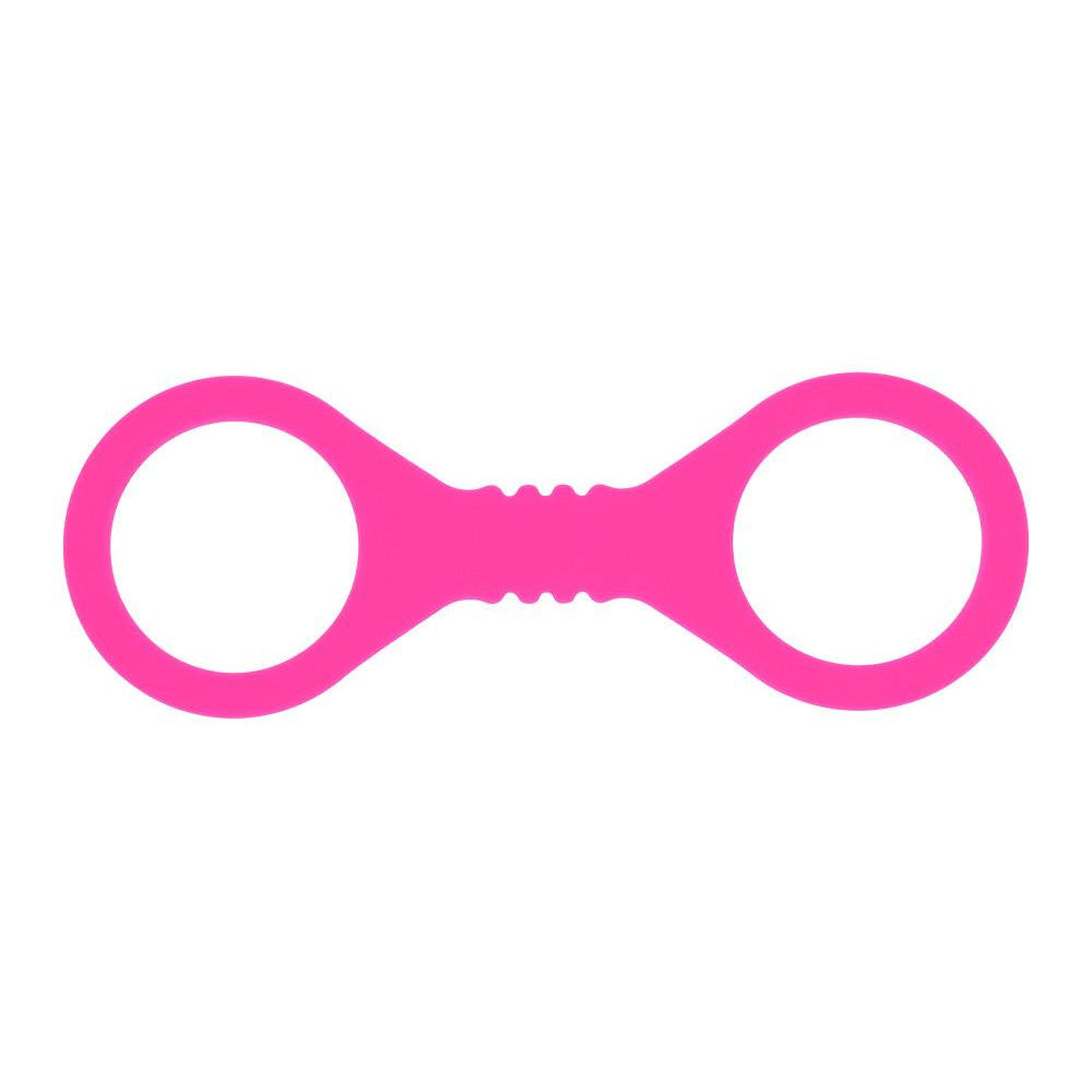Small Hot Pink Silicone Cuffs