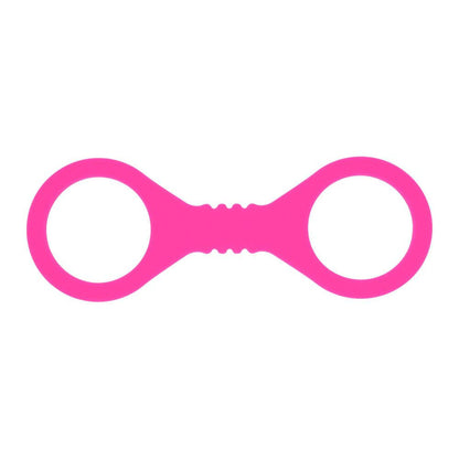 Small Hot Pink Silicone Cuffs