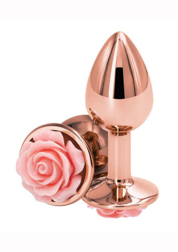 Rear Assets Rose Aluminum Anal Plug - Small