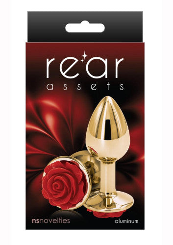 Rear Assets Rose Aluminum Anal Plug - Small