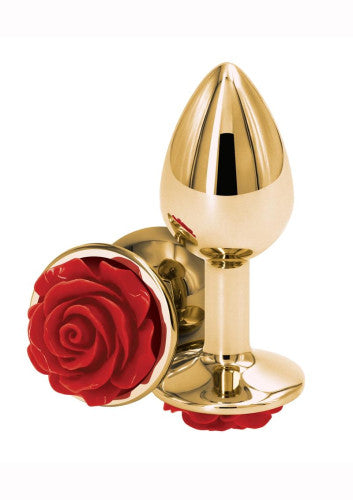 Rear Assets Rose Aluminum Anal Plug - Small