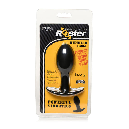 Rooster Rumbler Vibrating Silicone Anal Plug Large