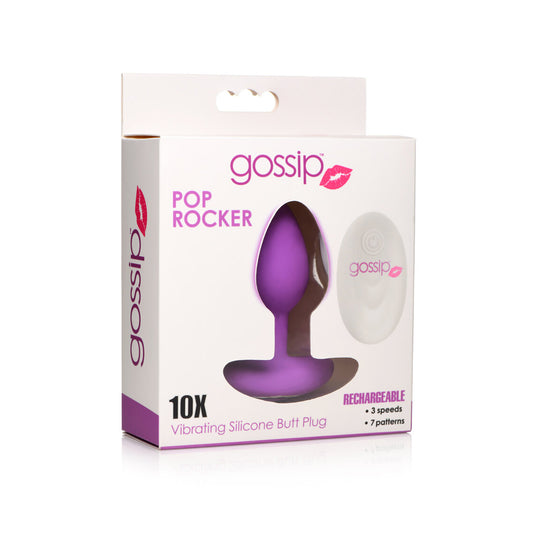 Gossip Pop Rocker 10-Function Rechargeable Butt Plug - Violet