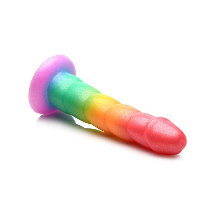 Simply Sweet 6.5" Swirl Rainbow Dildo