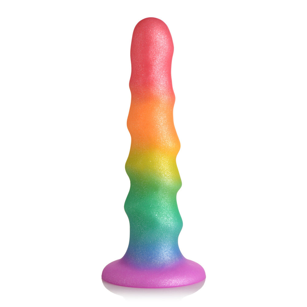 Simply Sweet 6.5" Zigzag Rainbow Dildo