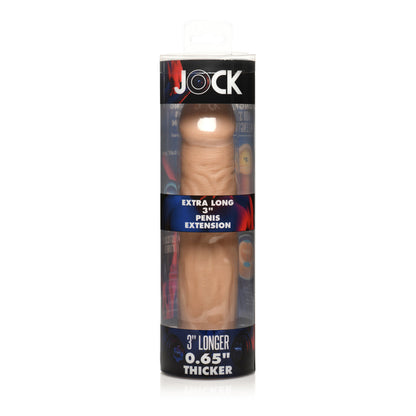 Jock Extra Long 3" Penis Extension Sleeve Light