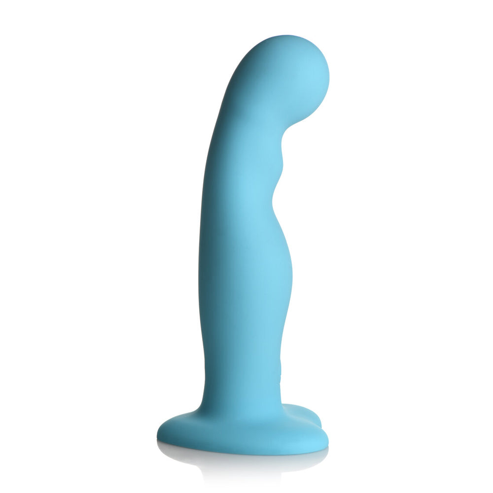 Simply Sweet 21X Vibrating Thick Silicone Dildo With Remote Blue