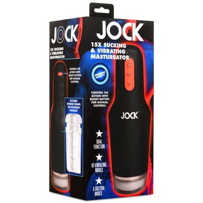 Jock 15X Sucking and Vibrating Masturbator – White