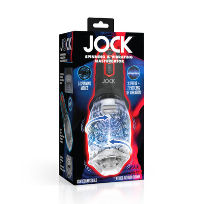 Jock Spinning & Vibrating Male Masturbator – Spin & Vibrate Stroker for Men