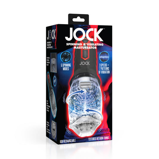 Jock Spinning & Vibrating Male Masturbator – Spin & Vibrate Stroker for Men