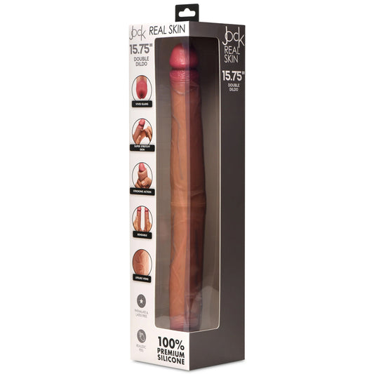 Jock Real Skin 15.75" Double Dildo Medium