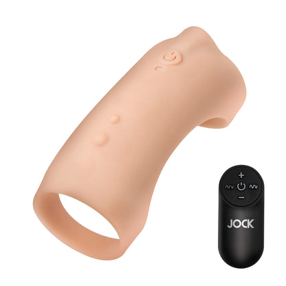 Jock Vibrating Silicone Penis Sleeve Light