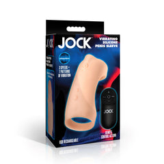Jock Vibrating Silicone Penis Sleeve Light