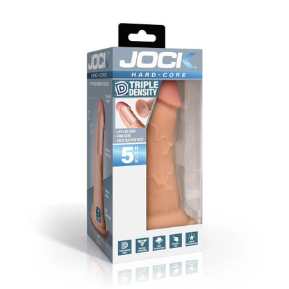 Jock Hard-Core 5" Triple Density Dildo – Realistic Silicone with Firm and Soft Layers