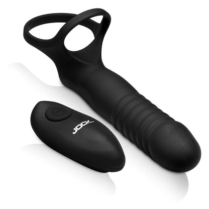 Jock Thrusting & Vibrating Double Penetration C-Ring W/ Remote