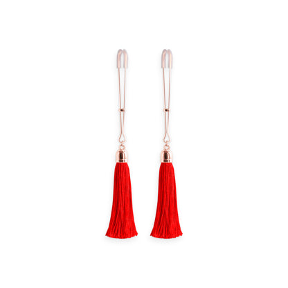 Bound Nipple Clamps T1 Red - Adjustable BDSM Metal Nipple Clamps