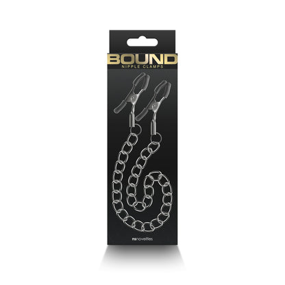 DC2 Bound Nipple Clamps Gunmetal Finish BDSM Gear