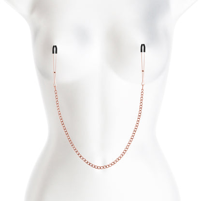 Rose Gold DC3 Bound Nipple Clamps - BDSM Fetish Toy