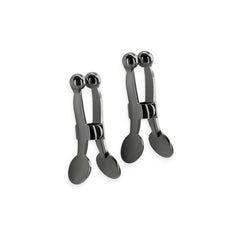 Bound Nipple Clamps C1 – Gunmetal Adjustable BDSM Clamps for Sensory Play
