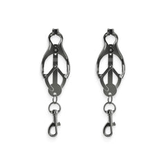 C3 Gunmetal Bound Nipple Clamps - BDSM Bondage Accessory