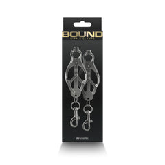 C3 Gunmetal Bound Nipple Clamps - BDSM Bondage Accessory