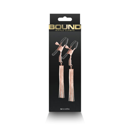 Bound Nipple Clamps D2 Rose Gold – Adjustable BDSM Gear