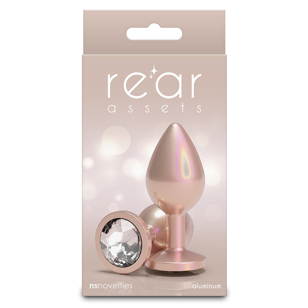 Rear Assets Iridescent Champagne Medium Clear Gem