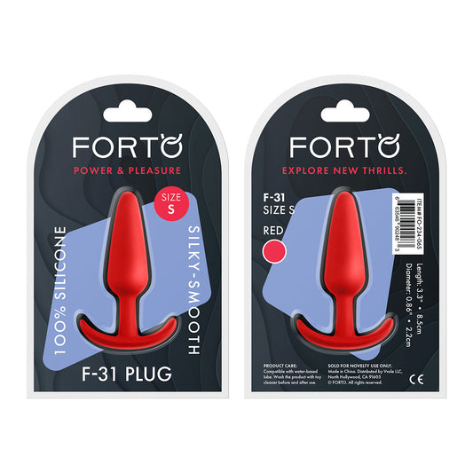 F-31 Small Red 100% Silicone Anal Plug