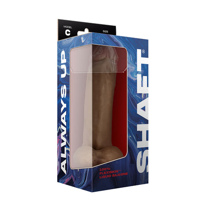 Model C 9.5" Liquid Silicone Dong W/Balls Oak