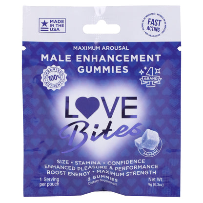 Love Bites Male Enhancements Gummies 12 Pack 2 Pcs Per Pack 0.3 oz.