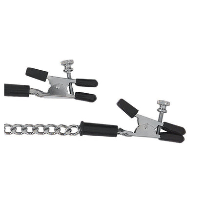 Alligator Clamp W/ Link Chain Adj Silver