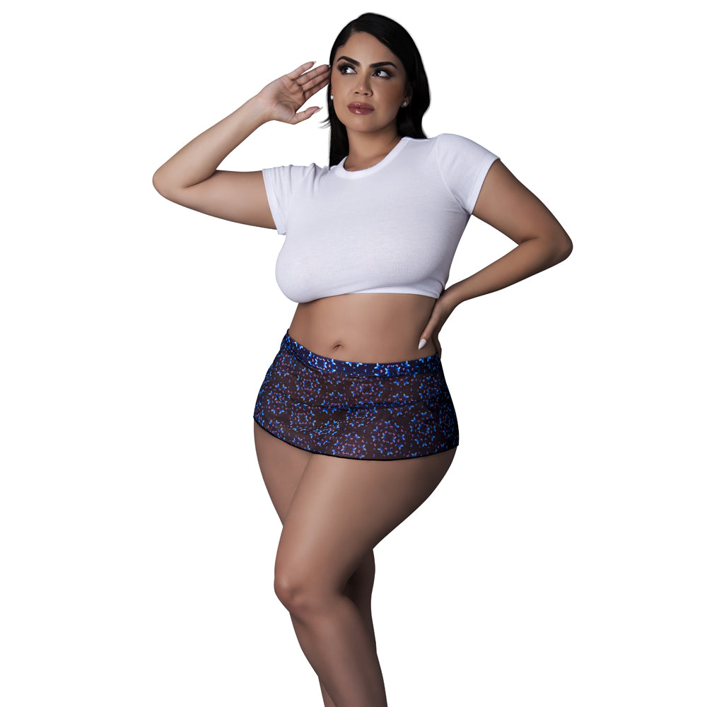 Hazy Dayz Butterfly Print Skirt – Queen Size