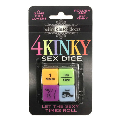 Kinky Sex Dice for Couples - 4-Dice Adult Bedroom Game to Spice Up Your Night