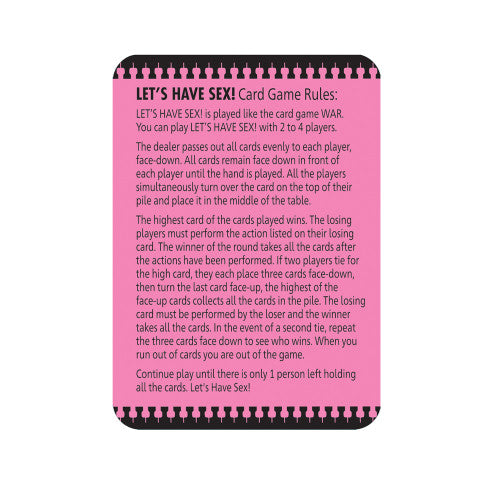 Let's Have Sex Card Game - Fun & Flirty Adult Game for Couples