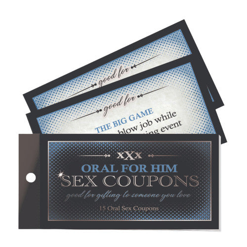 Oral Adventures For Him Sex Coupons - Fun & Romantic Coupon Book for Couples