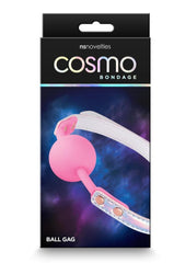 Cosmo Bondage Rainbow Ball Gag – Adjustable PU Leather Strap with Holographic Finish