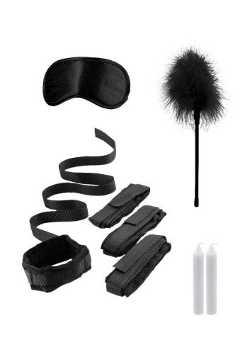 Ouch! Black & White Bed Bindings Restraint Kit – Adjustable Bondage Set for Couples