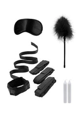 Ouch! Black & White Bed Bindings Restraint Kit – Adjustable Bondage Set for Couples