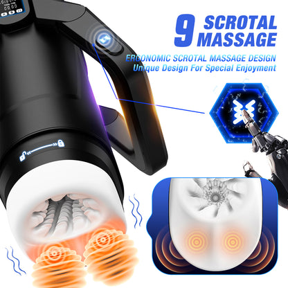 The Wing 01 Black – Rechargeable Male Masturbator with 9 Thrusting Modes & Vibration