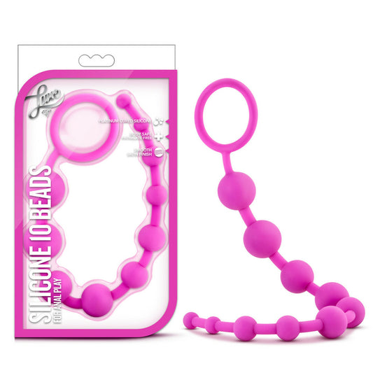 Luxe Pink Silicone Beads – 10-Count Bead Set