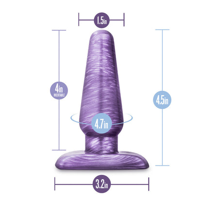 B Yours Medium Cosmic Plug Purple Swirl Anal Plug