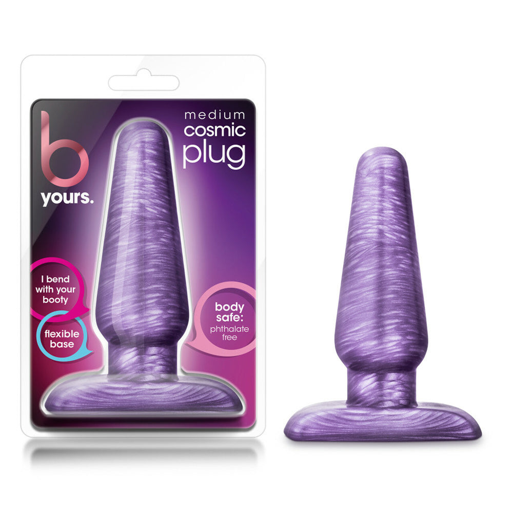 B Yours Medium Cosmic Plug Purple Swirl Anal Plug