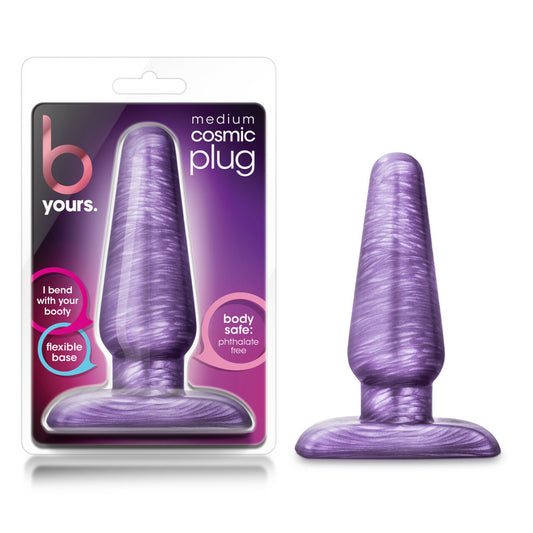 B Yours Medium Cosmic Plug Purple Swirl Anal Plug