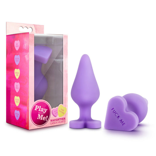 Play With Me Naughtier Candy Heart Purple – Silicone Vibrator
