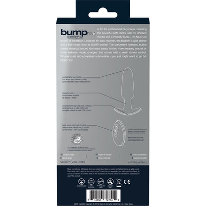 Bump Plus Rechargeable Remote-Control Anal Vibrator – Black