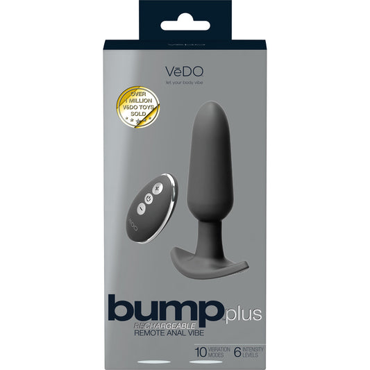 Bump Plus Rechargeable Remote-Control Anal Vibrator – Black